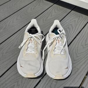 Hoka One Women's Arahi 7 Running Shoes White/brown, Size 10.5